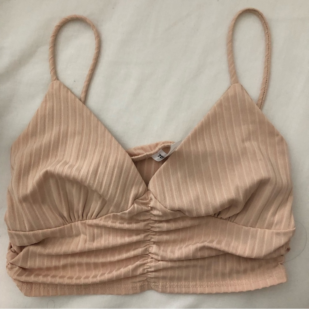 Beige Crop Top